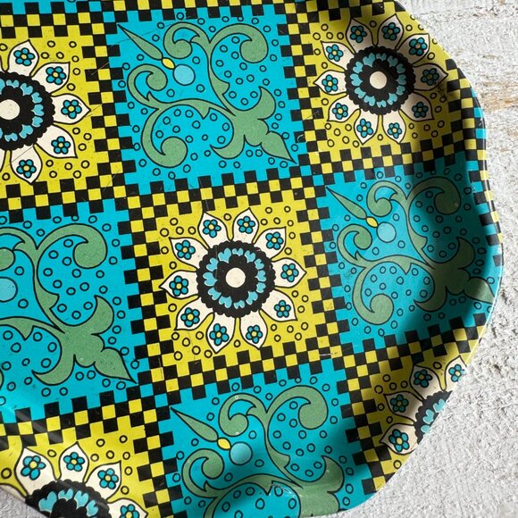 Vintage Metal Retro Rolling Tray - Groovy Herb Tray - Picture 2 of 8